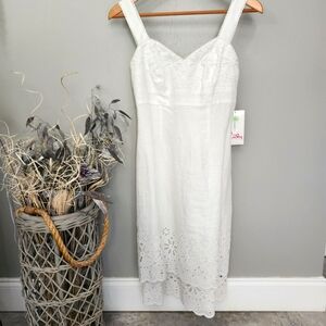 NWT Lilly Pulitzer Kinsey Linen Eylet Dress